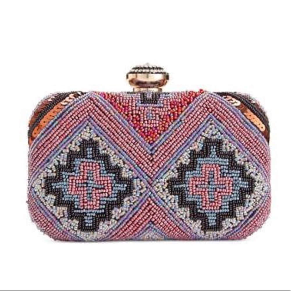 BNWT—Womens Bertha Purple Beaded purse